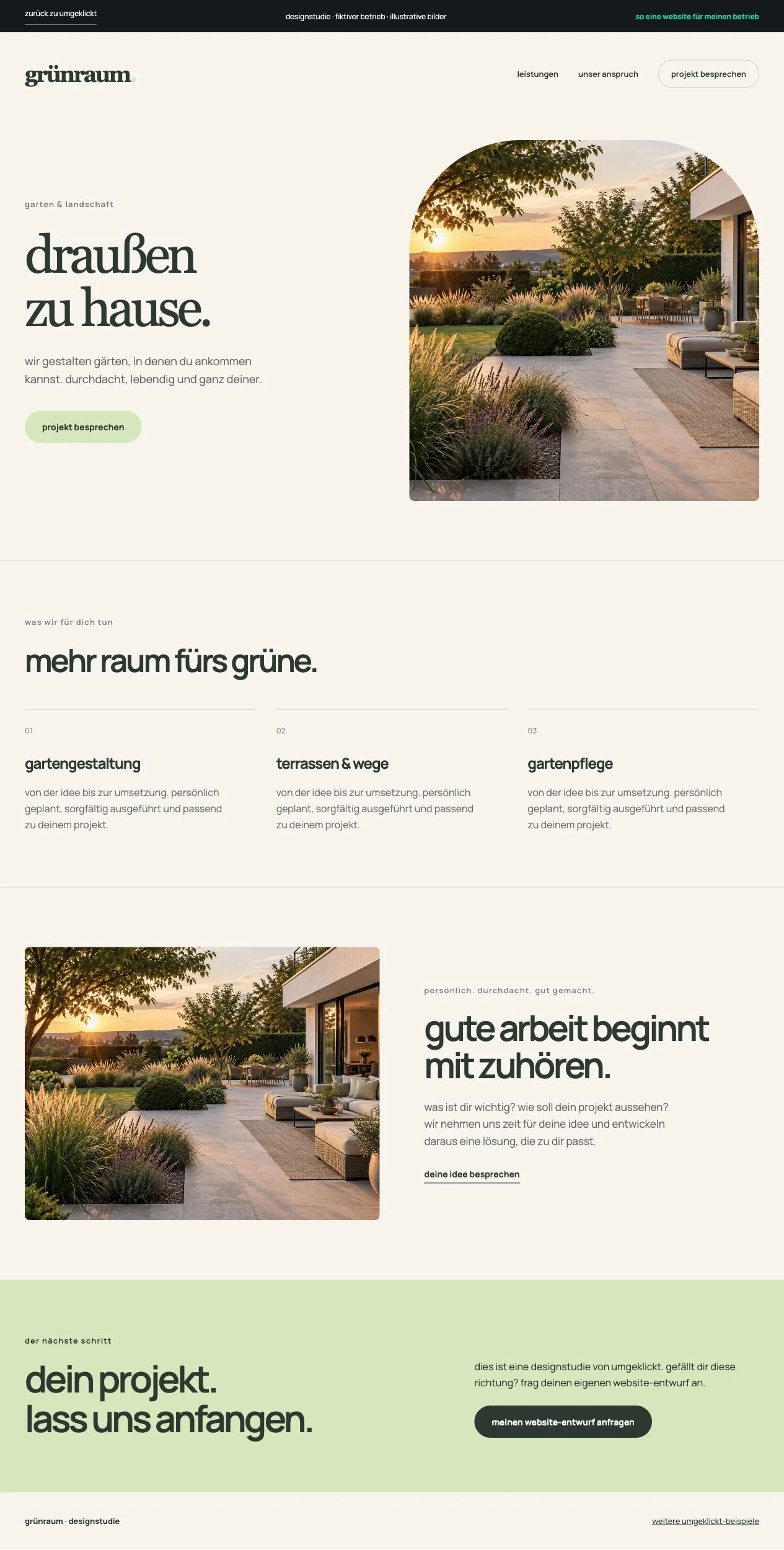 designstudie für grünraum