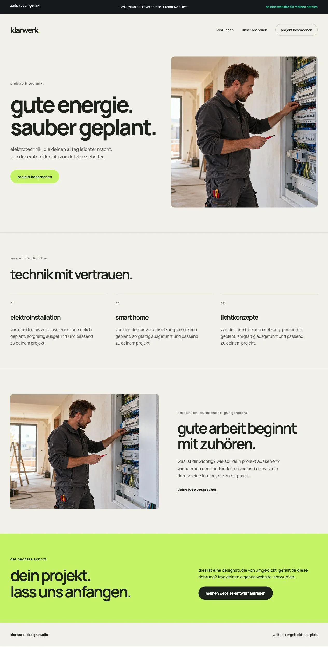 designstudie für klarwerk